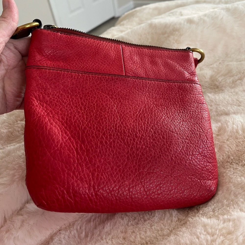 Fossil Coral Leather Crossbody Bag